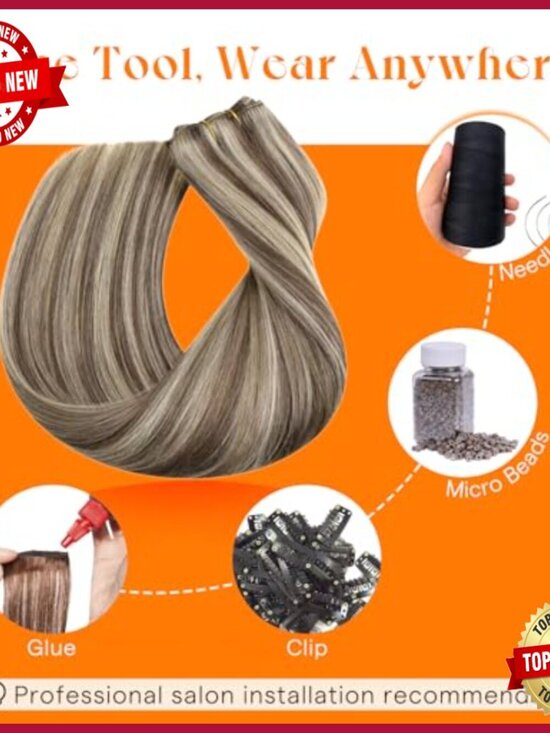 16 Inch Human Hair Extensions Weft Bundles 100g Sew In Remy Hair